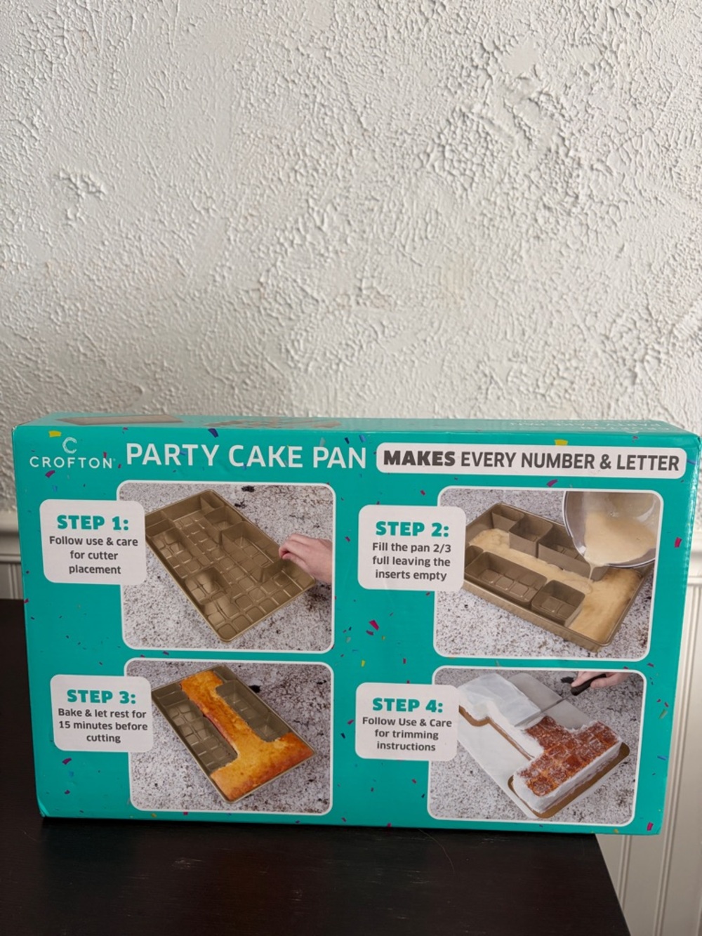 Croton Teal Party Cake Pan - Makes Every Number & Letter